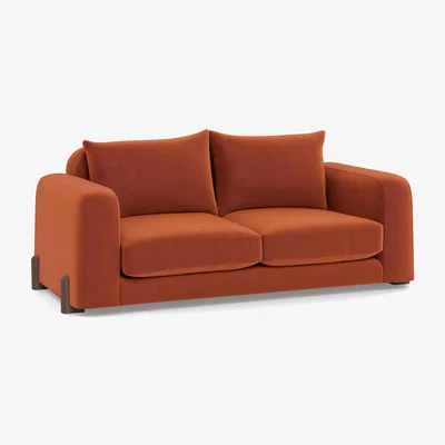 Heal's Heal's Nuvola 3 Seater Sofa Velvet Russet Black Feet