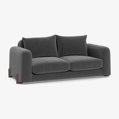 Heal's Heal's Nuvola 3 Seater Sofa Melton Wool Granite Natural Oak Feet