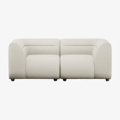 Heal's Heal's Lilli 2 Seater Sofa Wool Velvet Camel Natural Feet