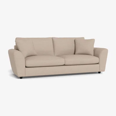 Heal's Heal's Snooze 5 Seater Sofa Boucle Tweed Pearl Black Feet