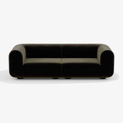 Heal's Tom Dixon Plump 2.5 Seater Sofa Config 1 Royal 162 Black Legs