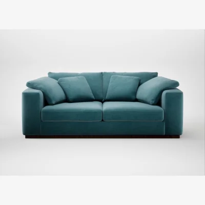 Heal's Heal's Trento 3 Seater Sofa Smart Luxe Velvet Airforce Blue