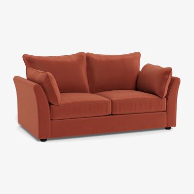 Heal's Heal's Tailor 3 Seater Sofa Smart Luxe Velvet Tawny Black Feet