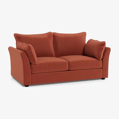 Heal's Heal's Tailor 3 Seater Sofa Smart Luxe Velvet Tawny Black Feet