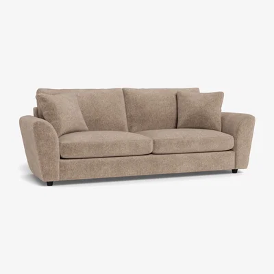 Heal's Heal's Snooze 5 Seater Sofa Boucle Velvet Rocky Black Feet