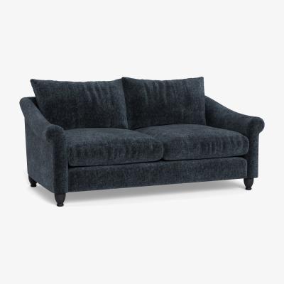 Heal's Heal's Devon 3 Seater Boucle Velvet Space Walnut Stained Beech Feet