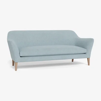 Heal's Heal's Wallis 4 Seater Sofa Smart Linen Mix Duck Egg Natural Ash Feet