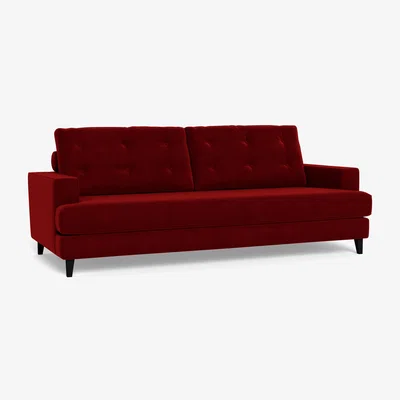 Heal's Heal's Mistral 4 Seater Sofa Smart Luxe Velvet Mulberry Natural Feet