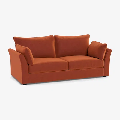 Heal's Heal's Tailor 4 Seater Sofa Velvet Russet Black Feet