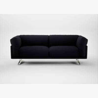 Heal's Heal's Novara 3 Seater Sofa Boucle Indigo Stainless Steel Feet