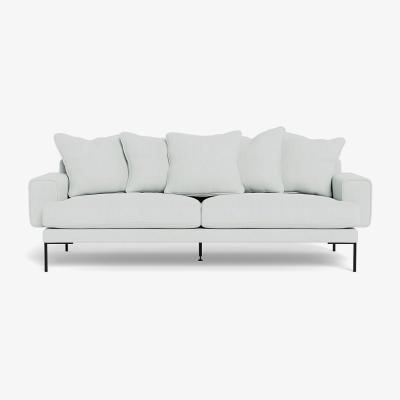 Heal's Heal's Torrington 4 Seater Sofa Broad Weave Tin Black Feet