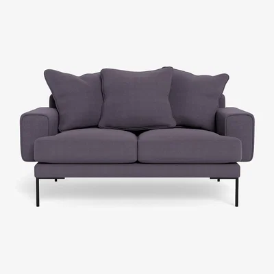 Heal's Heal's Torrington 2 Seater Sofa Linen Shadow Black Feet