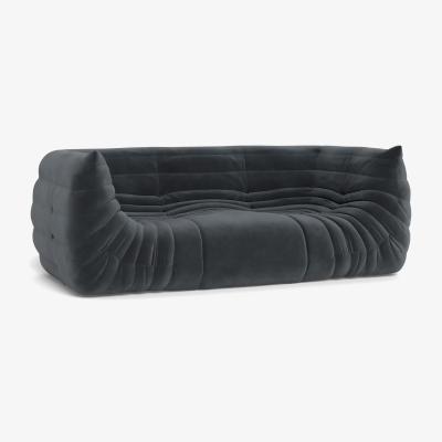 Heal's Ligne Roset Togo Medium Settee in Alcantara Chic Grey