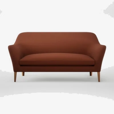 Heal's Heal's Wallis 3 Seater Sofa Smart Cotton Linen Rust Natural Feet