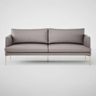 Heal's Heal's Matera 3 Seater Sofa Loop Boucle Navy Stainless Steel Foot