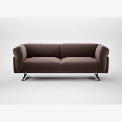 Heal's Heal's Novara 3 Seater Sofa Smart Velvet Mouse Black Feet