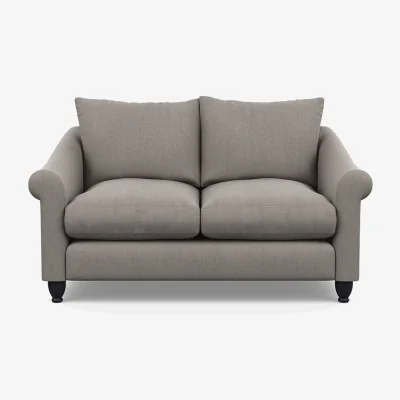 Heal's Heal's Devon 2 Seater Sofa Smart Cotton Linen Myrtle Black Feet