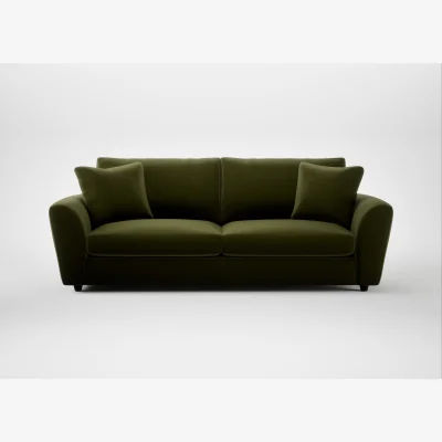 Heal's Heal's Snooze 5 Seater Sofa Cotton Velvet Evergreen Black Feet