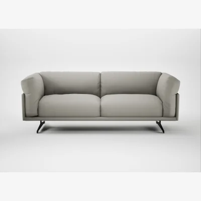 Heal's Heal's Novara 3 Seater Sofa Melton Wool Limestone Black Feet