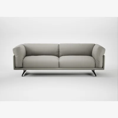 Heal's Heal's Novara 4 Seater Sofa Melton Wool Limestone Black Feet