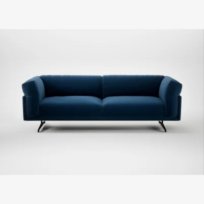 Heal's Heal's Novara 4 Seater Sofa Smart Velvet Petrol Black Feet