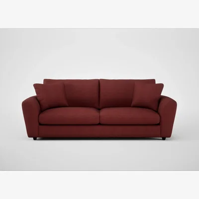 Heal's Heal's Snooze 5 Seater Sofa Capelo Linen-Cotton Etruscan Red Black Feet