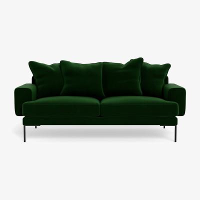 Heal's Heal's Torrington 3 Seater Sofa Smart Velvet Forest Black Feet