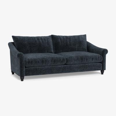 Heal's Heal's Devon 4 Seater Boucle Velvet Space Walnut Stained Beech Feet