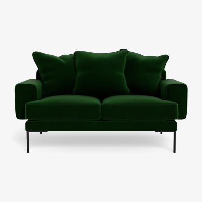 Heal's Heal's Torrington 2 Seater Sofa Smart Velvet Forest Black Feet