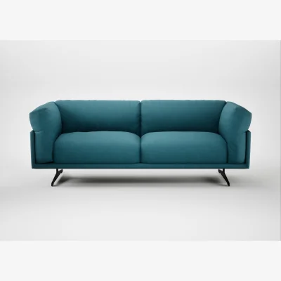 Heal's Heal's Novara 3 Seater Sofa Brushed Cotton Cadet Black Feet