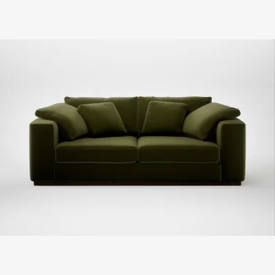Heal's Heal's Trento 3 Seater Sofa Cotton Velvet Evergreen