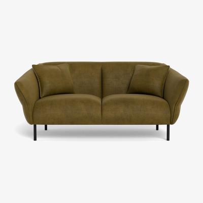 Heal's Heal's Alto 2 Seater Sofa Smart Luxe Velvet Peridot Black Feet