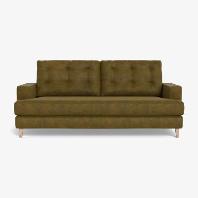 Heal's Heal's Mistral 3 Seater Sofa Smart Luxe Velvet Peridot Natural Beech Feet