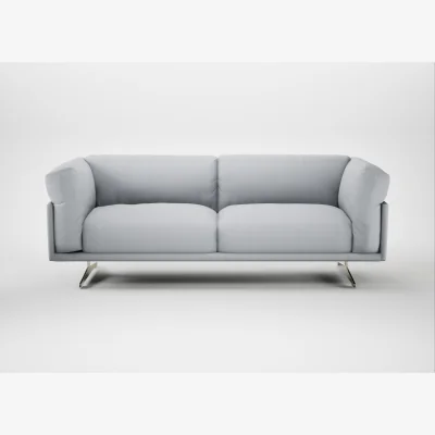 Heal's Heal's Novara 3 Seater Sofa Broad Weave Tin Stainless Steel Feet