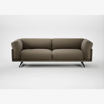 Heal's Heal's Novara 4 Seater Sofa Boucle Velvet Rocky Black Feet