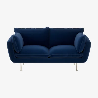 Heal's Heal's Allora 2 Seater Sofa Loop Twill Fossil Stainless Steel Feet