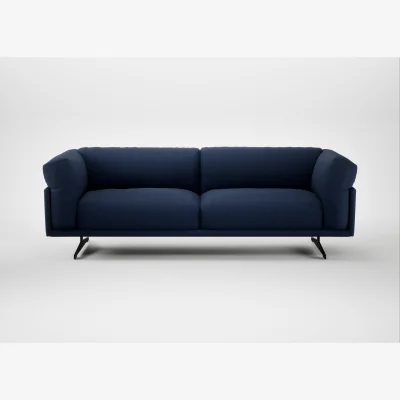 Heal's Heal's Novara 4 Seater Sofa Capelo Linen-Cotton Inkspot Black Feet