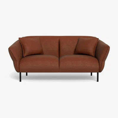Heal's Heal's Alto 2 Seater Sofa Smart Luxe Velvet Tawny Black Feet