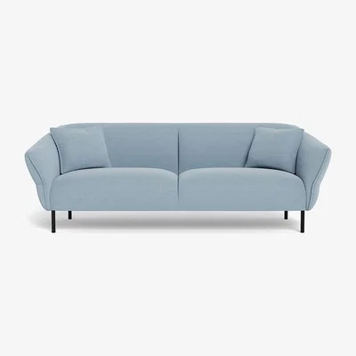 Heal's Heal's Alto 4 Seater Sofa Capelo Linen-Cotton Sea Shanty Black Feet