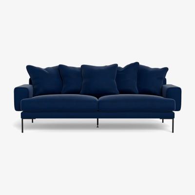 Heal's Heal's Torrington 4 Seater Sofa Velvet Midnight Black Feet