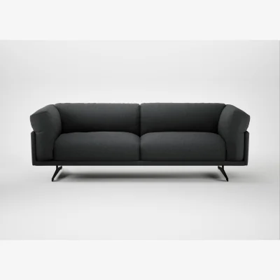Heal's Heal's Novara 4 Seater Sofa Melton Wool Granite Black Feet