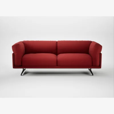 Heal's Heal's Novara 3 Seater Sofa Melton Wool Red Oxide Black Feet