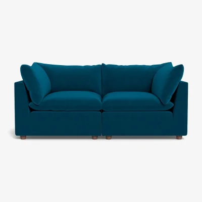 Heal's Heal's Astrid 3 Seater Sofa Smart Cotton Linen Celestial Walnut Stained Beech Feet