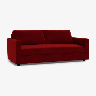 Heal's Heal's Nimbus II 4 Seater Sofa Smart Luxe Velvet Mulberry Black Feet