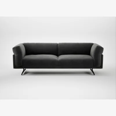 Heal's Heal's Novara 4 Seater Sofa Smart Luxe Velvet Nickel Black Feet