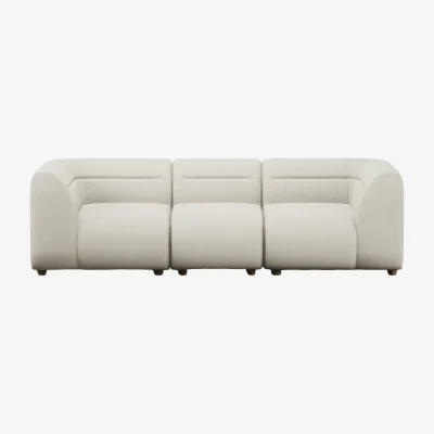 Heal's Heal's Lilli 3 Seater Sofa Loop Twill Midnight Natural Feet