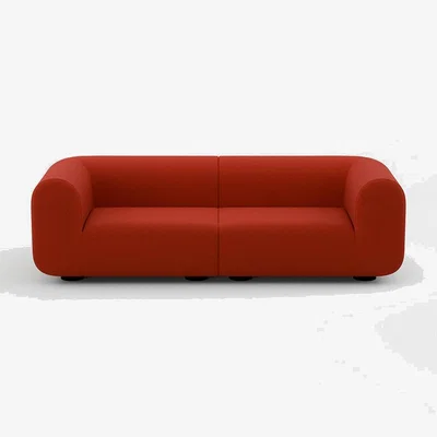 Heal's Tom Dixon Plump 2.5 Seater Sofa Config 1 Hero 0552 Black Legs