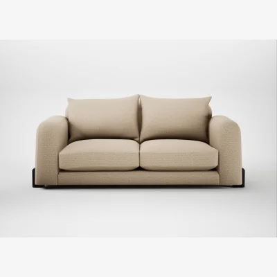 Heal's Heal's Nuvola 3 Seater Sofa Loop Twill Fossil Black Feet