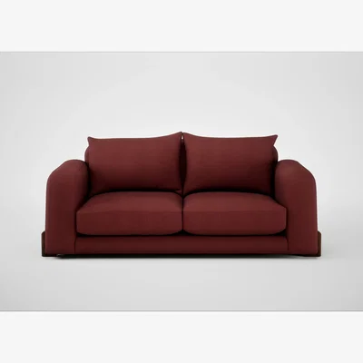 Heal's Heal's Nuvola 3 Seater Sofa Boucle Velvet Wilder Walnut Stained Feet
