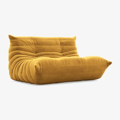 Heal's Ligne Roset Togo Small Settee Alcantara Curry